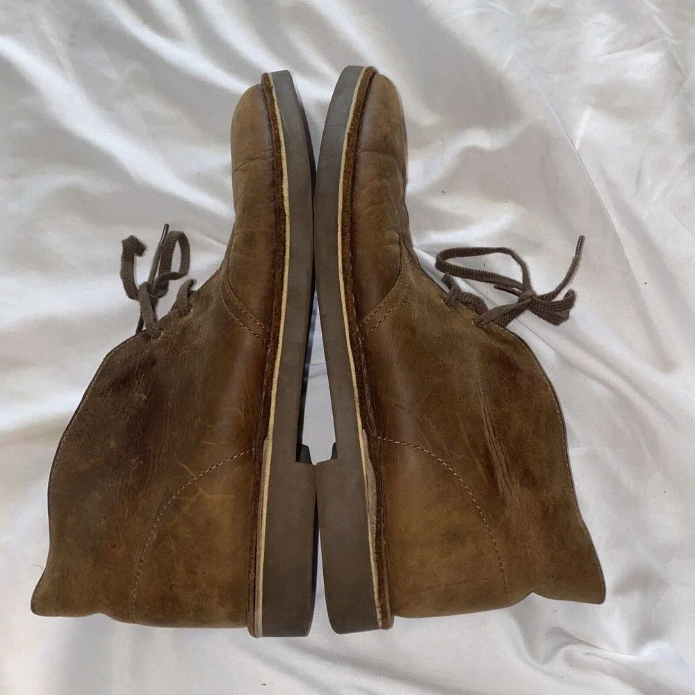 Clarks Desert‎ Ankle Boots Men Size 11.5 Brown Beeswax Leather 15260 University